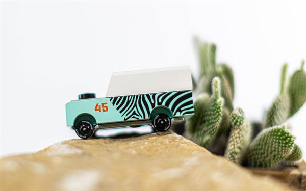 Candycar World Macchinina in legno - Mini Zebra Drifter