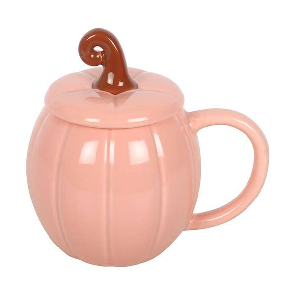 Mug avec couvercle Citrouille Rose d’Automne