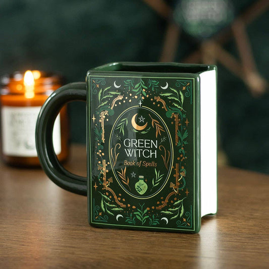 Mug en forme de livre Sorcière Verte « Livre de sorts »