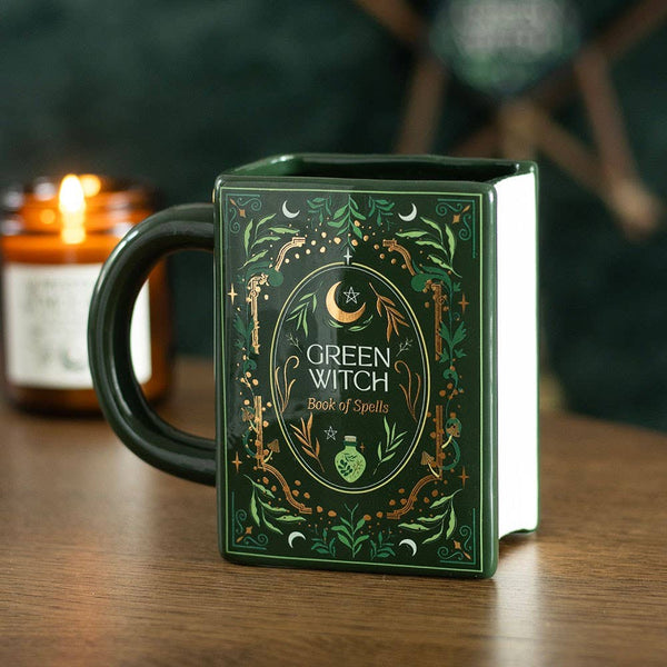 Mug en forme de livre Sorcière Verte « Livre de sorts »
