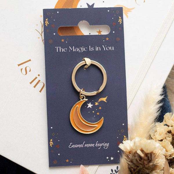 Autumn Magic Moon Keychain