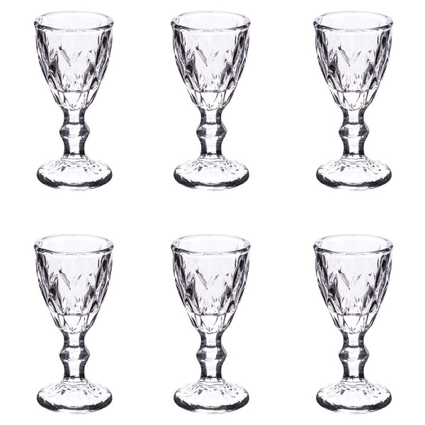 PRISMA SET 6 TRANSPARENT LIQUOR GLASSES - 5909854