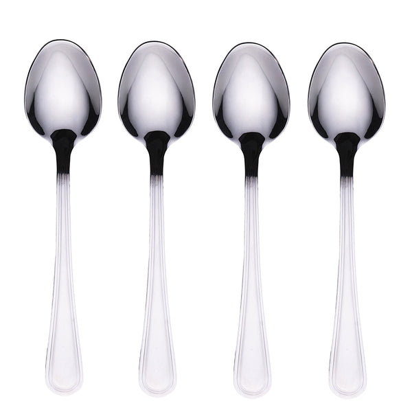 ANTIQUE SET 4 SPOONS 18 10 POLISHED SILVER - 5911364