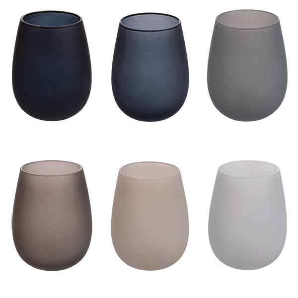 HAPPY HOUR SET OF 6 WATER GLASSES STONES - 5911527