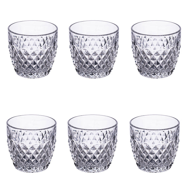DIAMOND BALLOOM SET6 GLASSES TRANSP 350 ML - 5917070