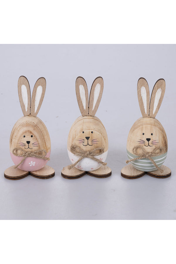 EASTER WOODEN BUNNY 3 ASS - 5918521