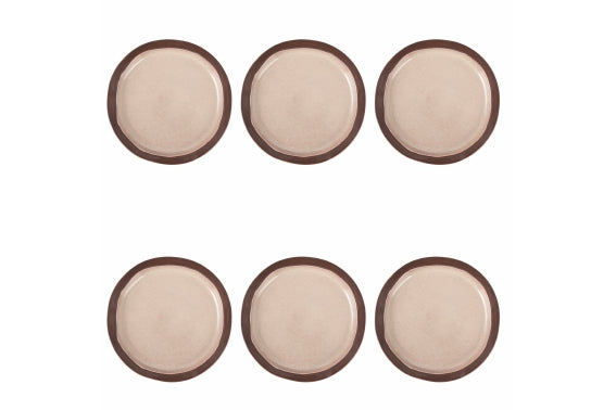 BRITTANY TERRA SET 6 PCS FLAT PLATE - 5918725