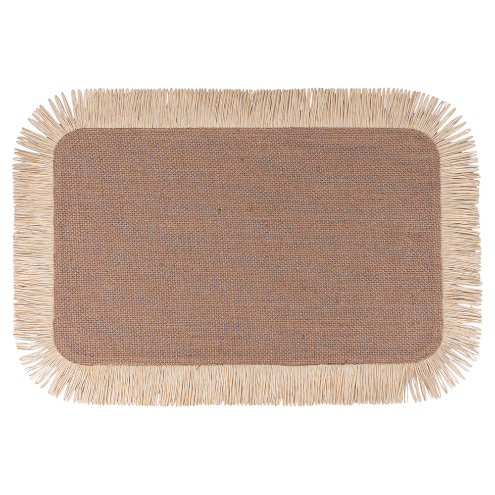 JUTE PLACEMAT RECT. PAPER BANGS - 5921032