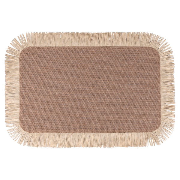 JUTE PLACEMAT RECT. PAPER BANGS - 5921032
