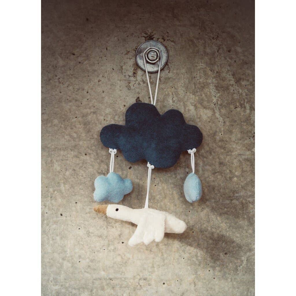 Coucher de soleil mobile, bleu