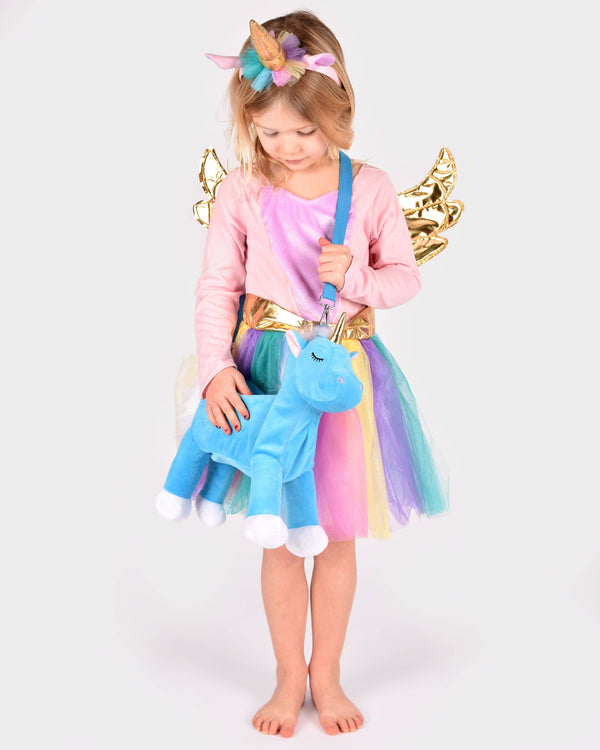 Sac Licorne avec fermeture éclair et bandoulière réglable 45 cm