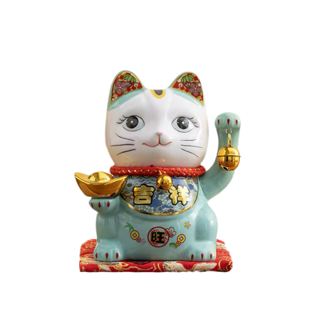 tirelire chat chanceux bleu lcc