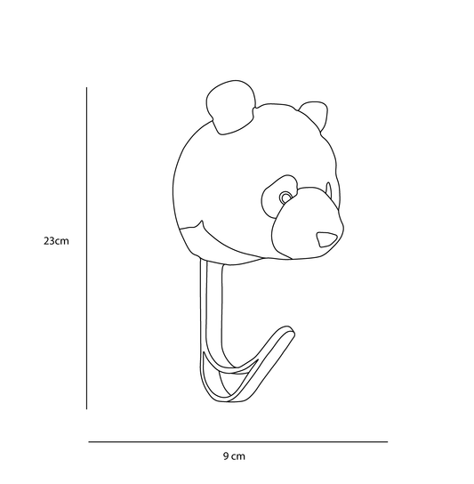 Perchero de bambú con forma de panda