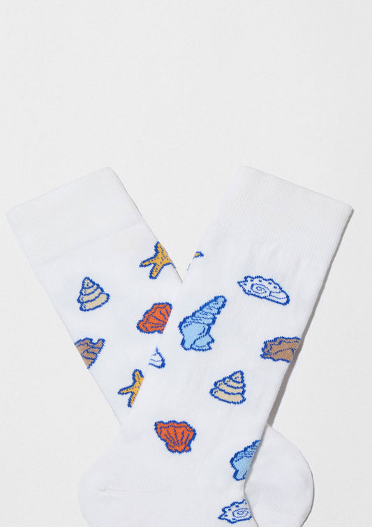 BeOcean White - Chaussettes en coton biologique à 100%