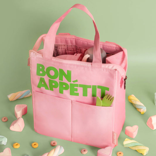 Sac Isotherme à Déjeuner Pink Bon Appétit Helio Ferretti Vue 1