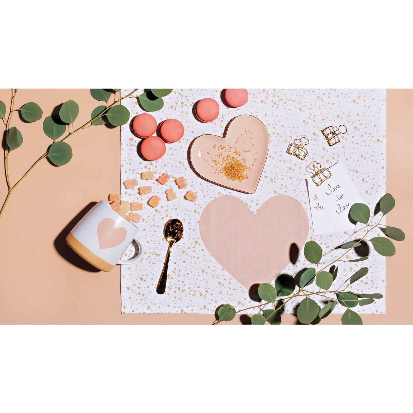 Paño de cocina con forma de corazón