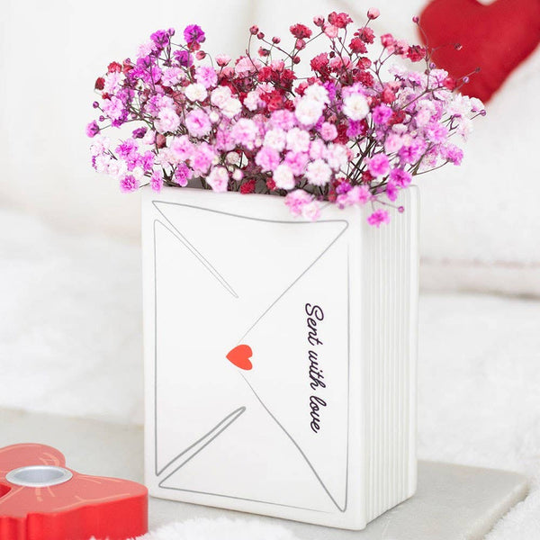 Vaso di fiori per San Valentino - Lettera d'amore