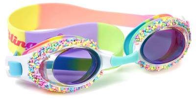 Bling2o LUNETTES DE NATATION: CAKE POP CLASSIC - Whoopie Pie, multicolore, silicone, sangle réglable, Protection UV à 100 %, anti-buée, en boîte de rangement transparente, 6+