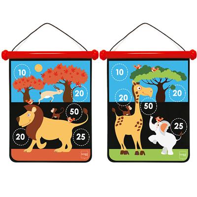 Scratch Active Play: JEU DE FLÉCHETTES MAGNÉTIQUES medium / Safari 40x31cm, imprimé en double face, en tube, 5+