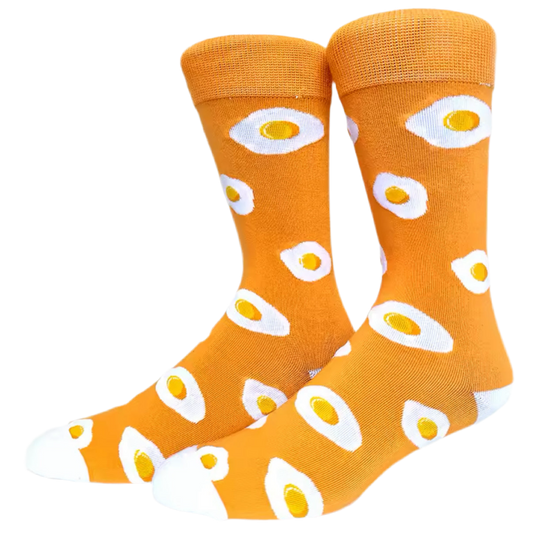 chaussettes oranges oeuf au plat mrcol