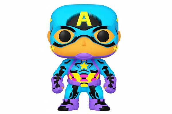 arvel funko pop marvel black light captain america