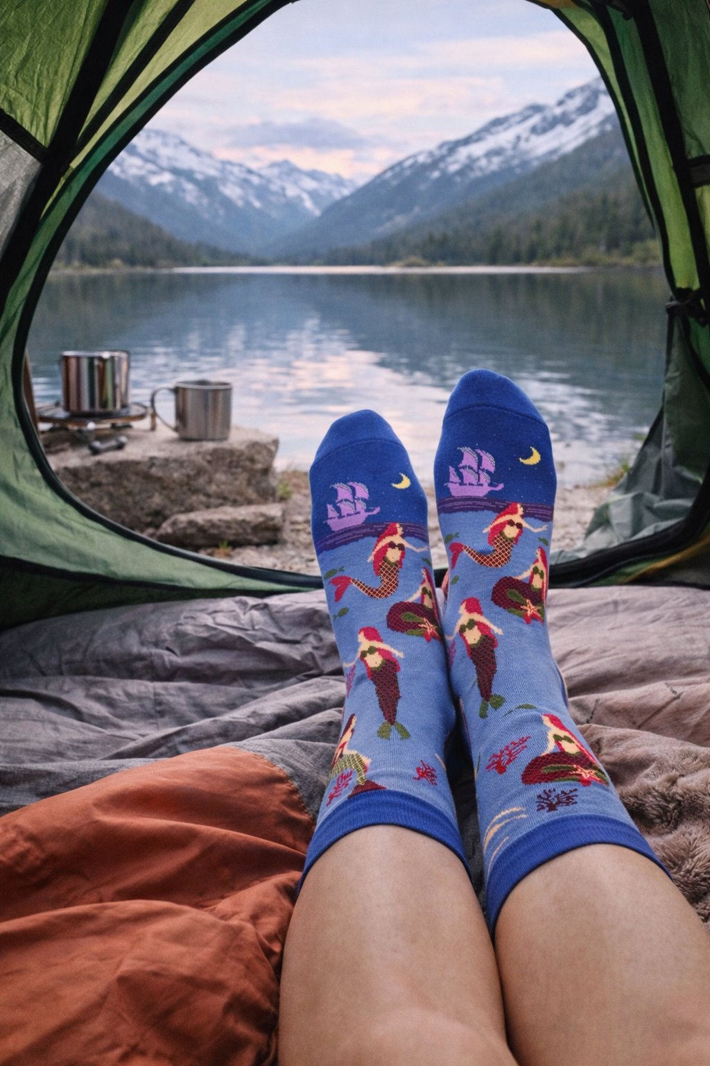 Calcetines de sirena a la luz de la luna