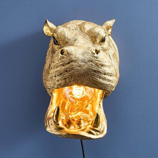 Aplique de pared Hippopotamus de Patty Gold