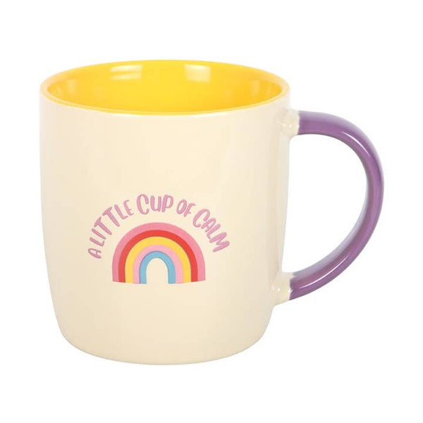 "A Little Cup of Calm" Rainbow Mug