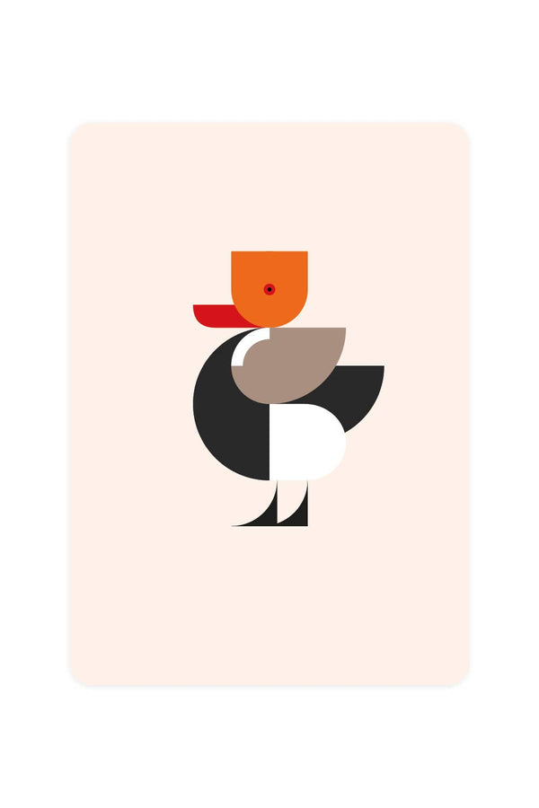 Postal con pato coronando