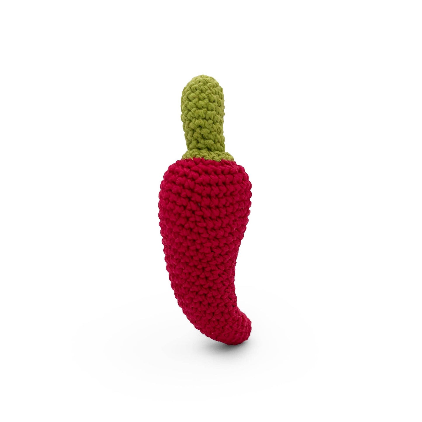 Crochet Chili Pepper Rattle, 100% Cotton