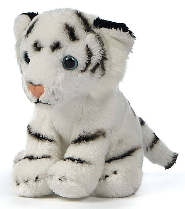 Peluche tigre blanc - 15 cm (longueur) - peluche Uni Toys