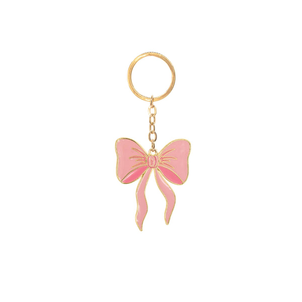 Portachiavi con fiocco rosa