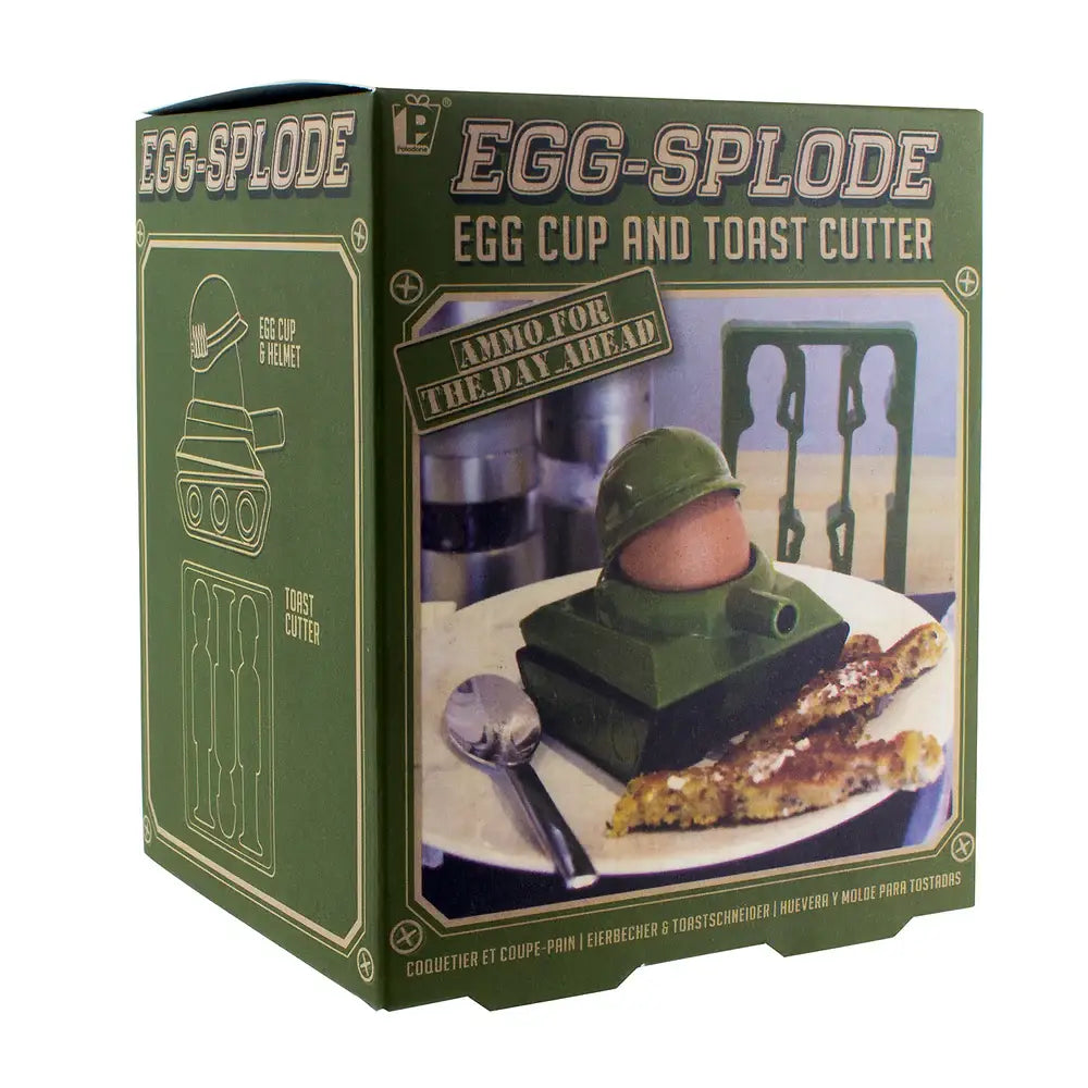 Coquetier et coupe-pain tank « EggSplode »