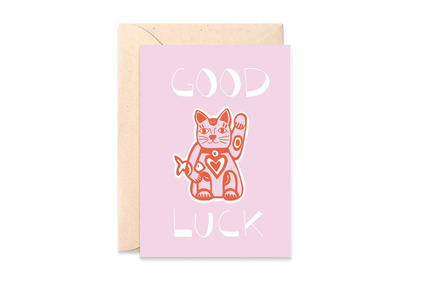 Lucky Cat Card “Good Luck”