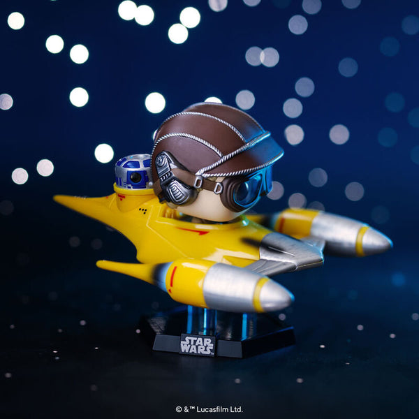 Funko Pop! Rides Super Deluxe Anakin Skywalker dans Naboo Starfighter (avec R2-D2) – Star Wars