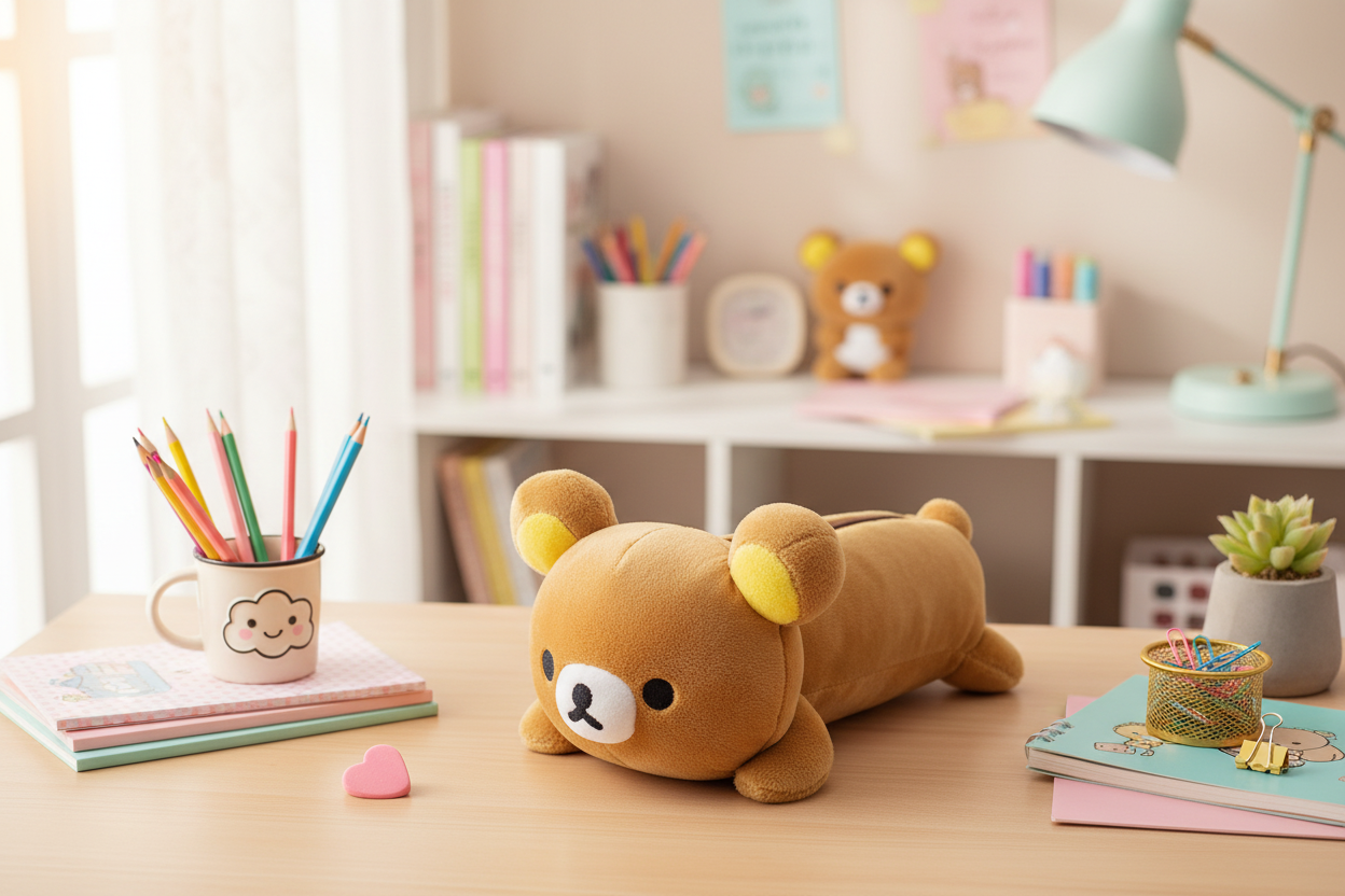 Rilakkuma Plush Pencil Case