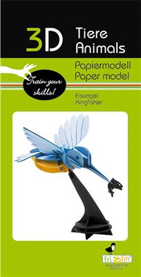 3D Paper Model - Kingfisher