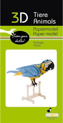 Modello di carta 3D - Pappagallo