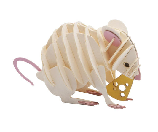 3D Paper Model - White Mouse