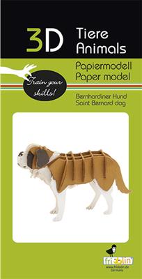 Modello di carta 3D - Cane San Bernardo