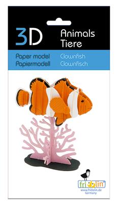 Modello di carta 3D - Pesce pagliaccio