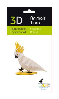 Modelo de papel 3D - Cacatúa