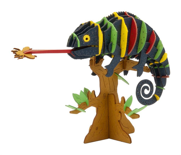 Modello di carta 3D - Camaleonte colorato