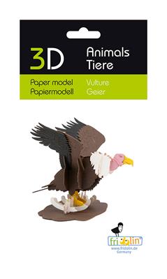 Modelo de papel 3D - Buitre blanco