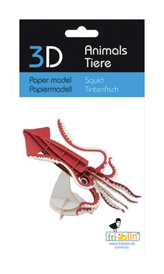 Modelo de papel 3D - Calamar