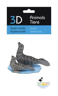 Modelo de papel 3D - Focas