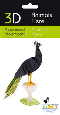 Modelo de papel 3D - Pavo real