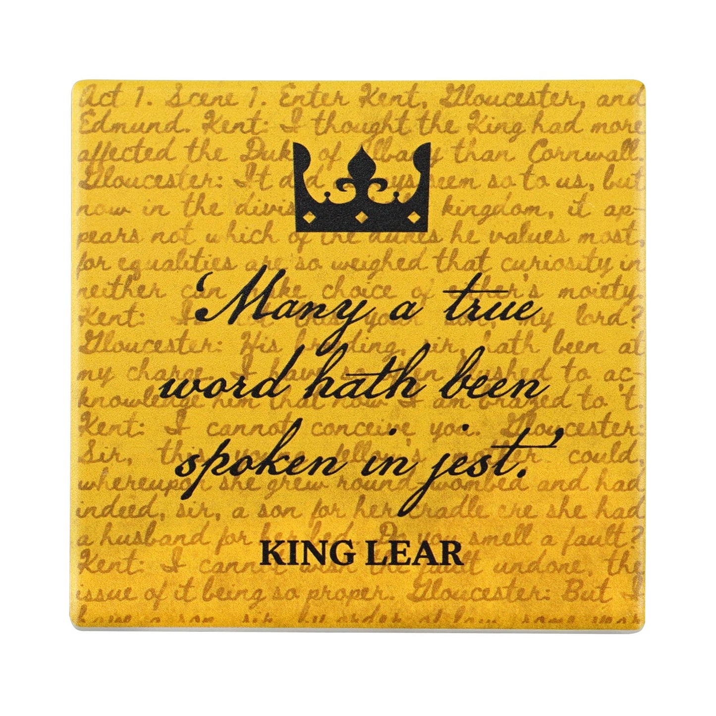 Posavasos de cerámica único - Shakespeare (El Rey Lear)
