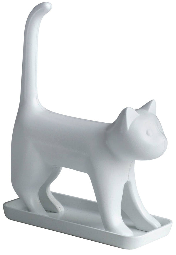 Apontador de lápis com som de gato branco