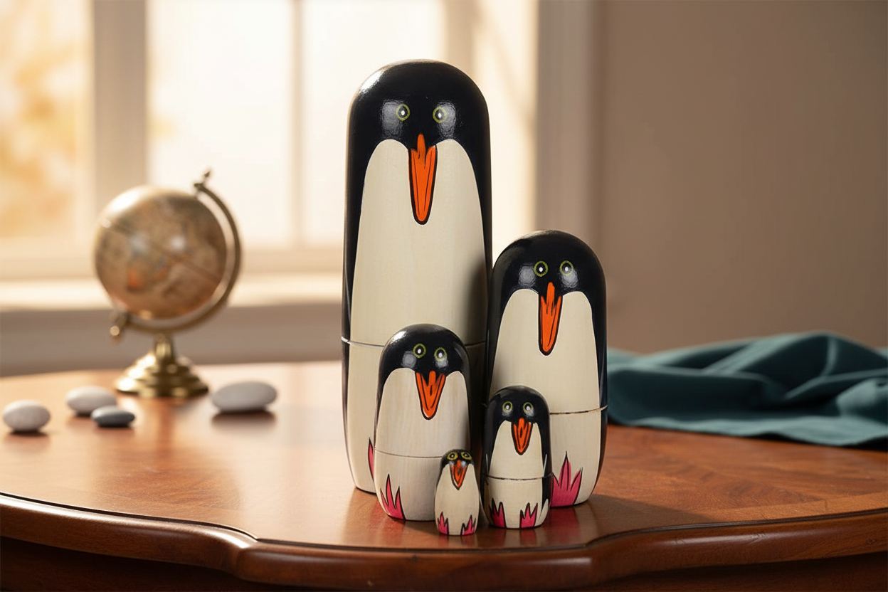 Pingüino muñeca rusa